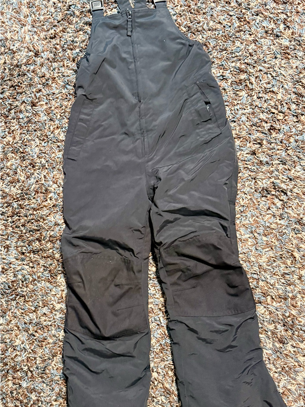 Lands' End Kids Black Insulated Ski Bibs